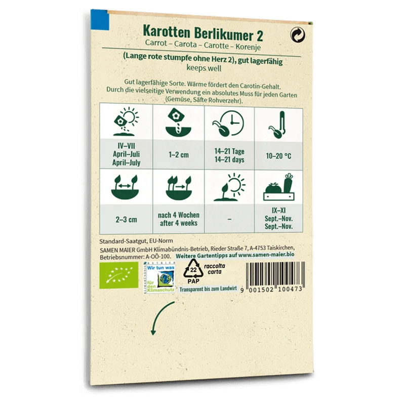 Bio-Karotten 'Berlikumer 2'