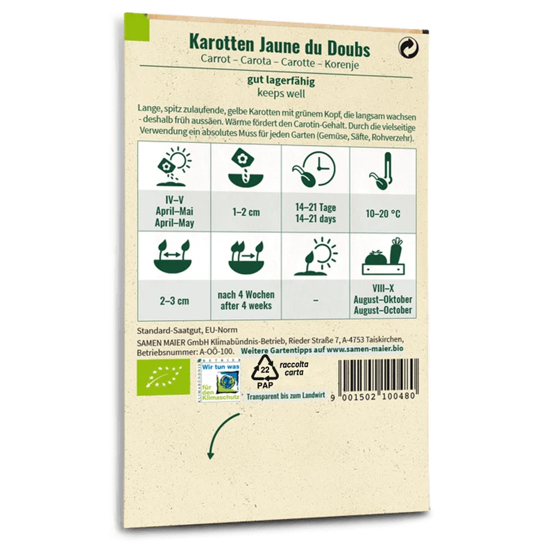 Bio-Karotten 'Jaune du Doubs'