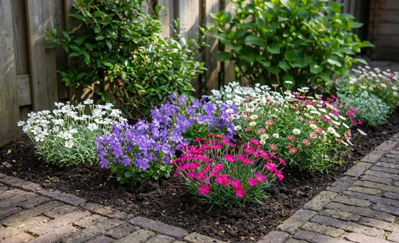 Beeteinfassung mit blühendem Bodendecker (1,5 m²)