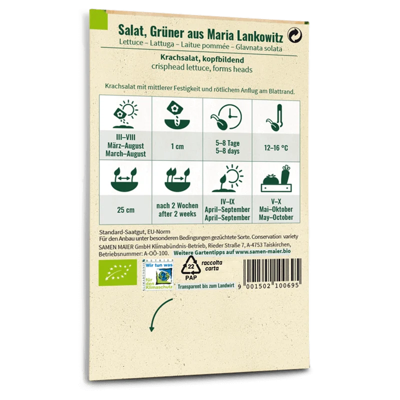Bio-Salat 'Grüner aus Maria Lankowitz'