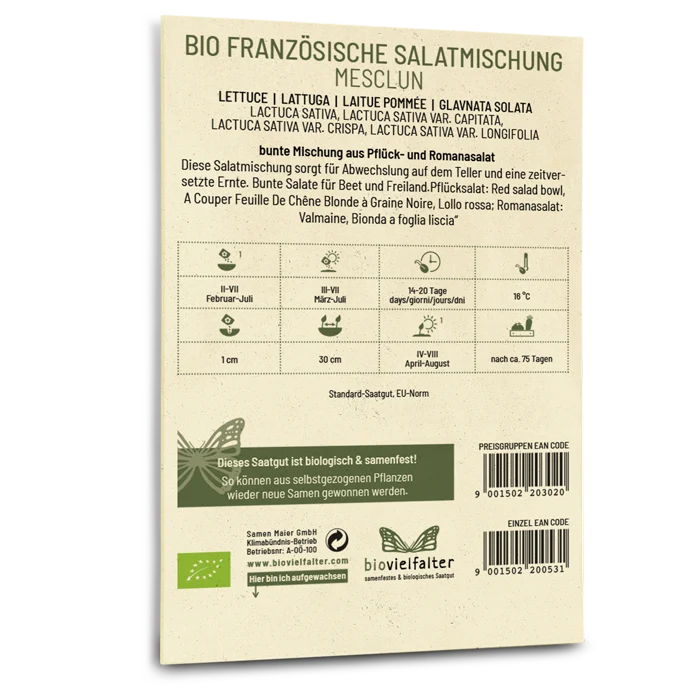 Bio-Französische Salatmischung 'Mesclun'