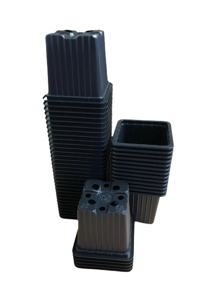 Schwarzer Anzuchttopf – 7 x 7 x 6 cm