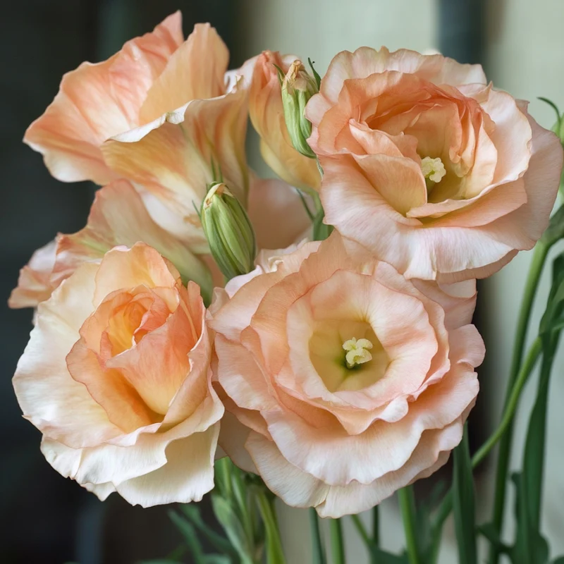 Lisianthus Rosita 2 Apricot Seeds, Soft Apricot Blooms for Elegant Gardens & Bouquets