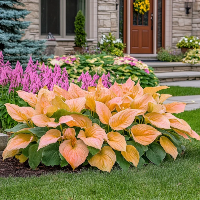 Rare Orange and Pink Hosta Seeds – Unique Hybrid Foliage Colors for Shade Gardens