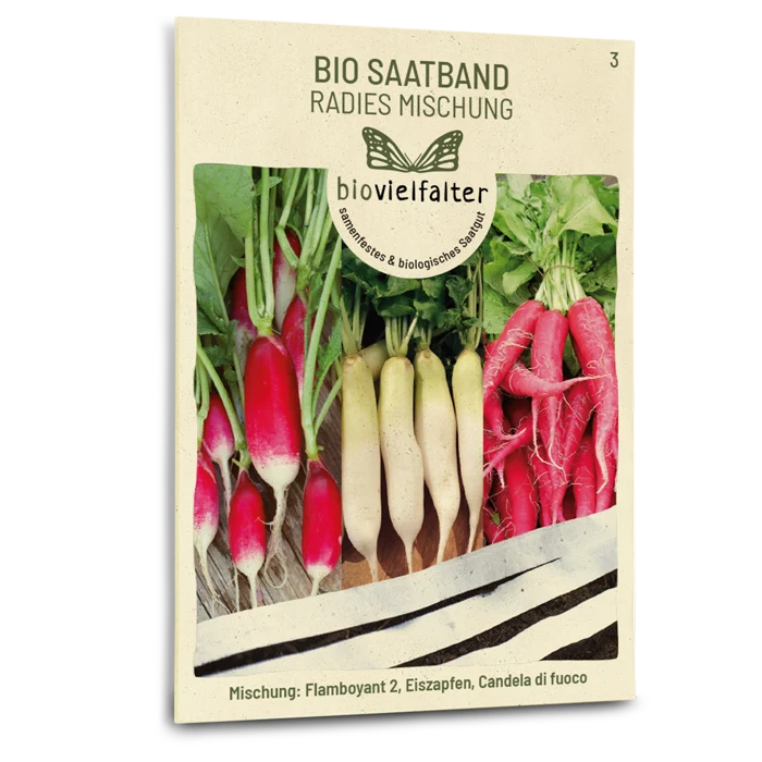 Saatband Bio-Radieschen Mischung