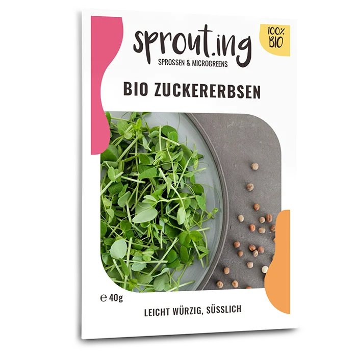 Bio-Zuckererbse Sprossen