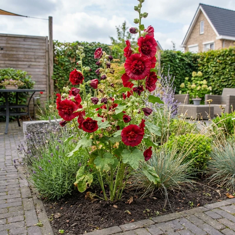 Stockrose (Alcea rosea 'Rubrum')