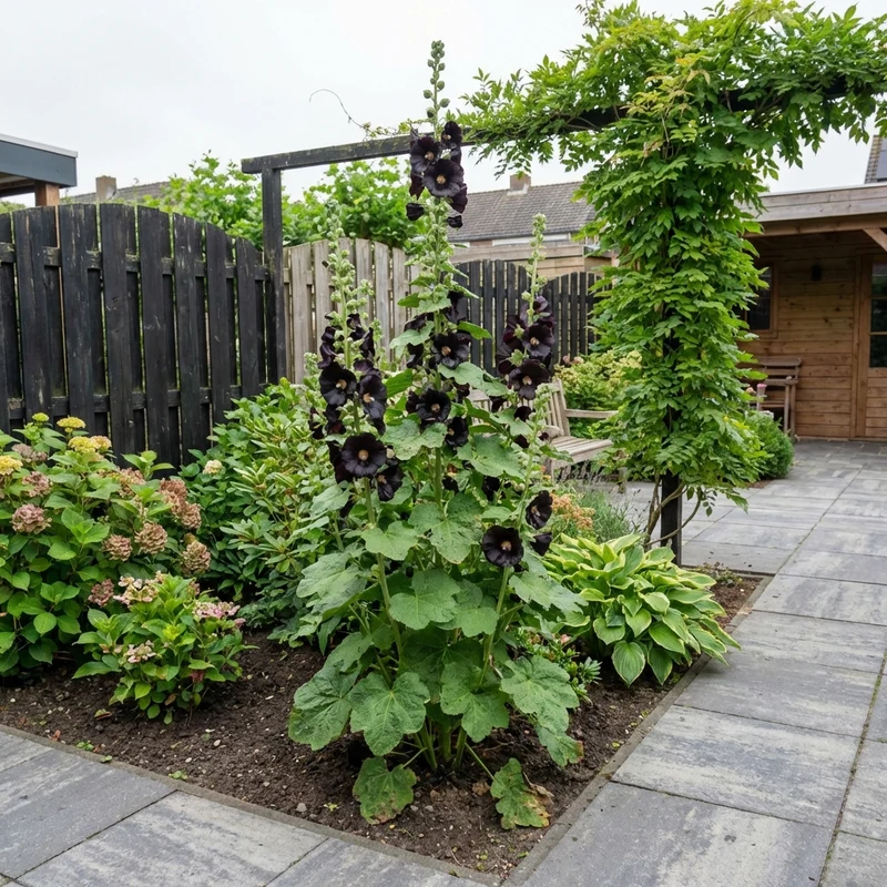 Stockrose (Alcea rosea 'Nigra')