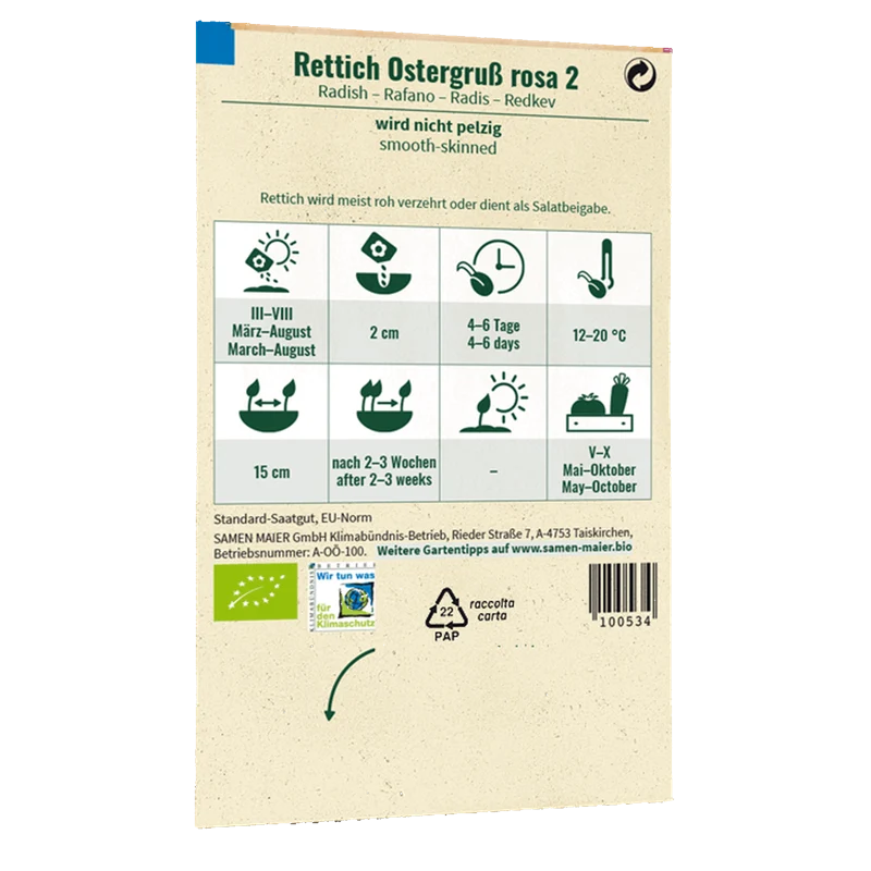 Bio-Rettich 'Ostergruß rosa 2'