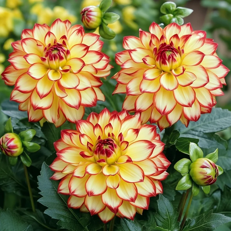 Mixed Yellow and Red Dahlia Seeds – Vibrant Garden Blooms for Planting
