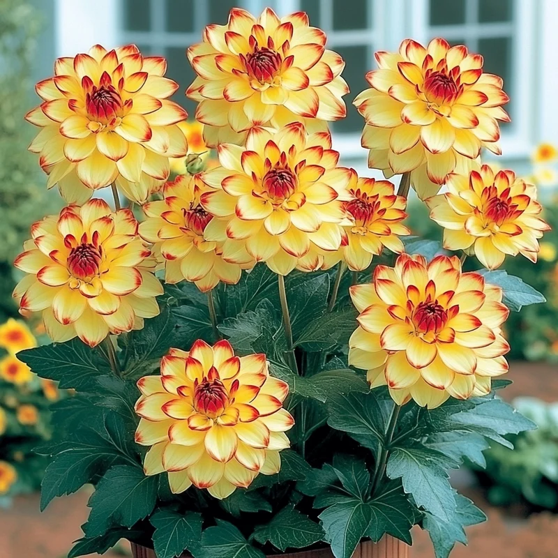 Mixed Yellow and Red Dahlia Seeds – Vibrant Garden Blooms for Planting