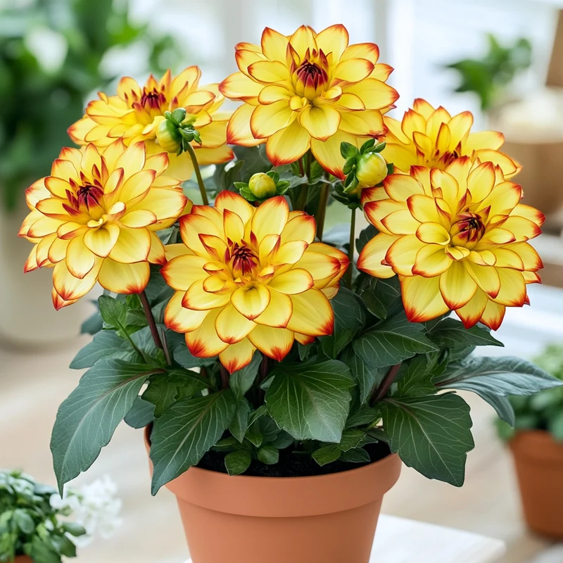 Mixed Yellow and Red Dahlia Seeds – Vibrant Garden Blooms for Planting