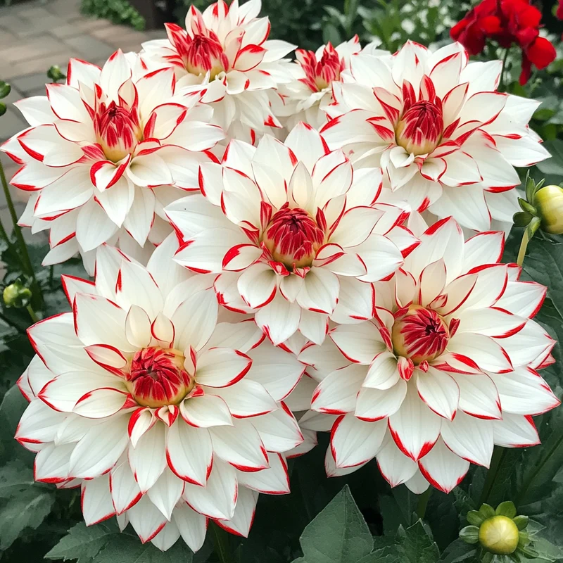 Dahlia Seeds (Mixed White and Red Dahlia Seeds) - Vibrant Colorful Blooms for Gardens