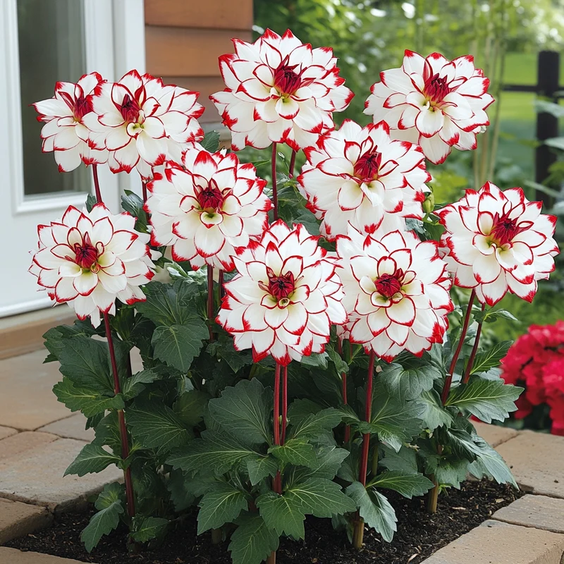 Dahlia Seeds (Mixed White and Red Dahlia Seeds) - Vibrant Colorful Blooms for Gardens