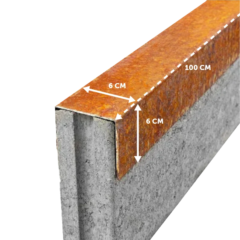 Kantenschutz aus Cortenstahl
