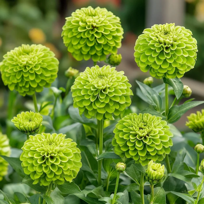 Green Zinnia Seeds – Unique Lime & Chartreuse Blooms for Garden Planting