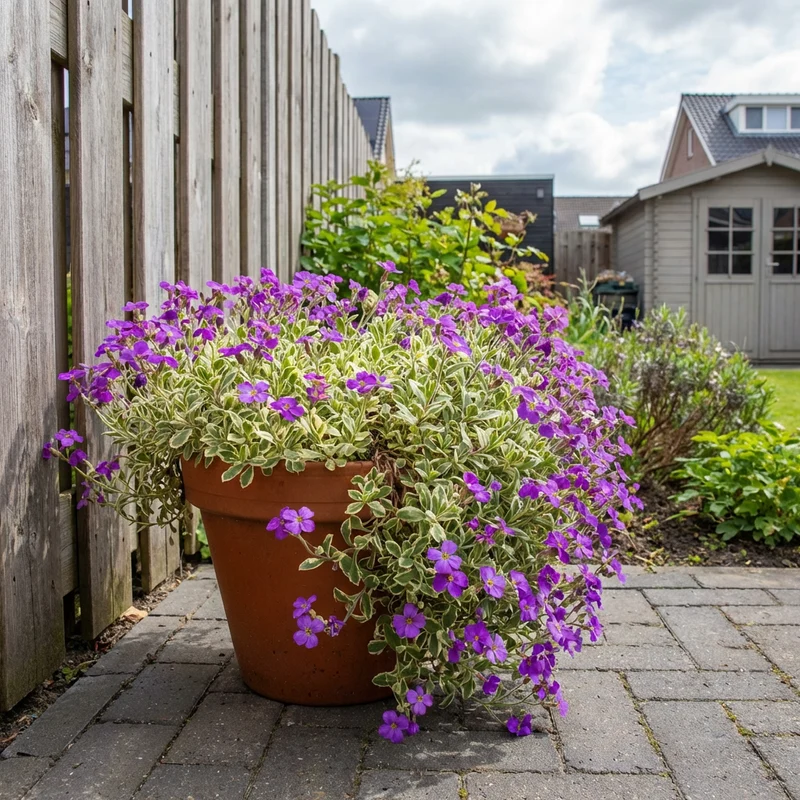 Aubrieta 'Argenteovariegata' (Fransenblume)