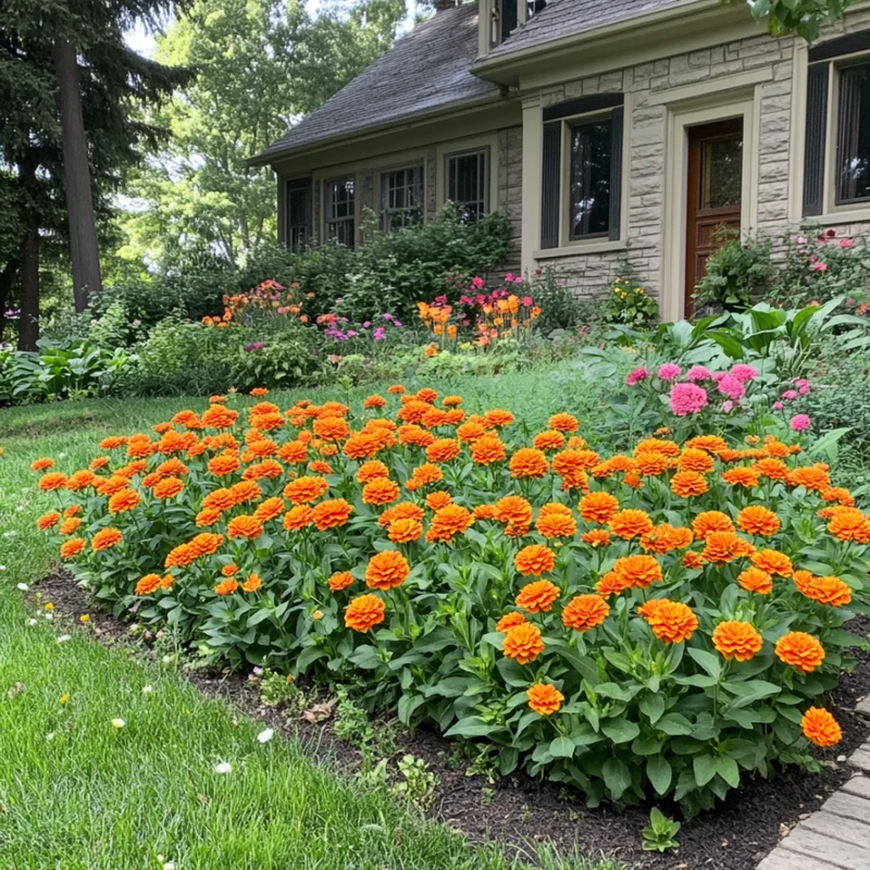 Orange Zinnia Seeds, Grow Vibrant & Fiery Orange Blooms