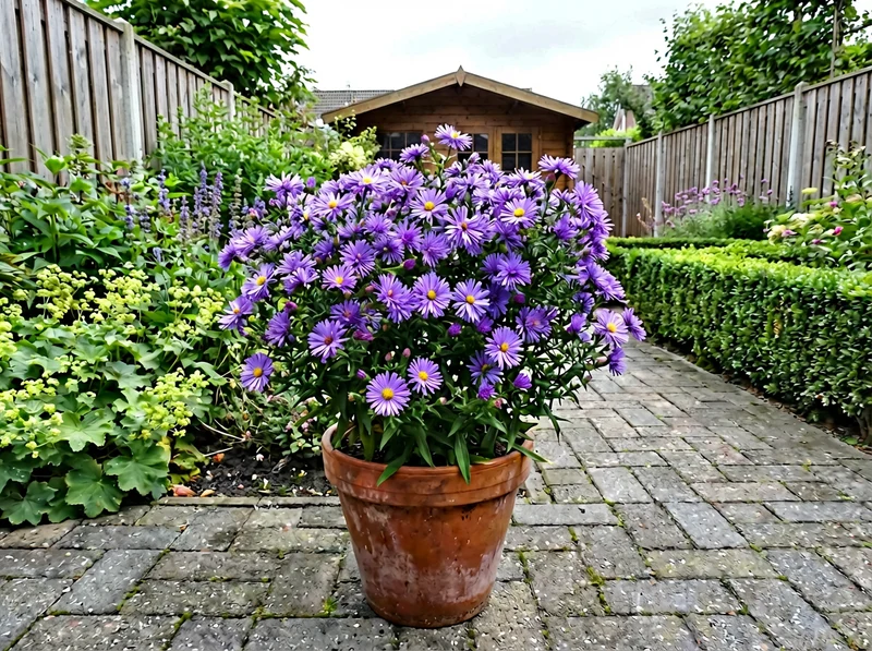 Herbstaster (Aster amellus 'Rudolf Goethe')