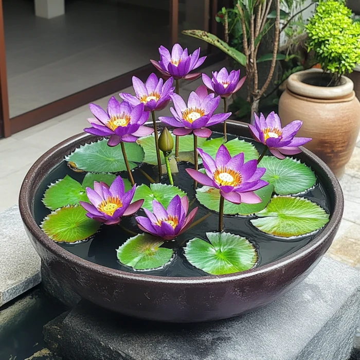 Premium Purple Lotus Flower Seeds, Grow Stunning Aquatic Blooms