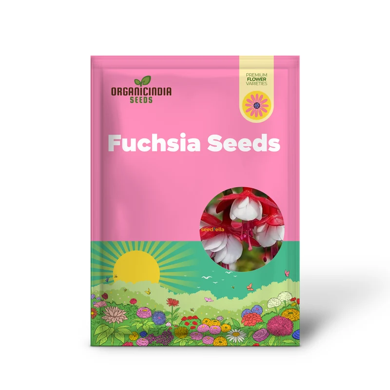 Red & White Fuchsia Seeds – Vibrant Hanging Blooms for Gardens