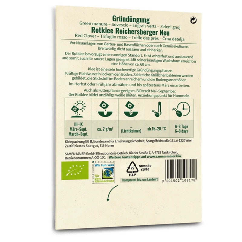 Bio-Rotklee Gründüngung
