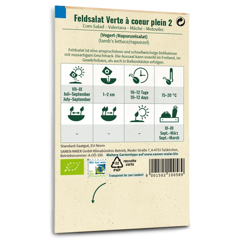 Bio-Feldsalat 'Verte a coeur plein 2'