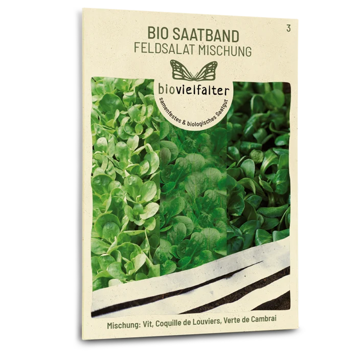 Saatband Bio-Feldsalat Mischung