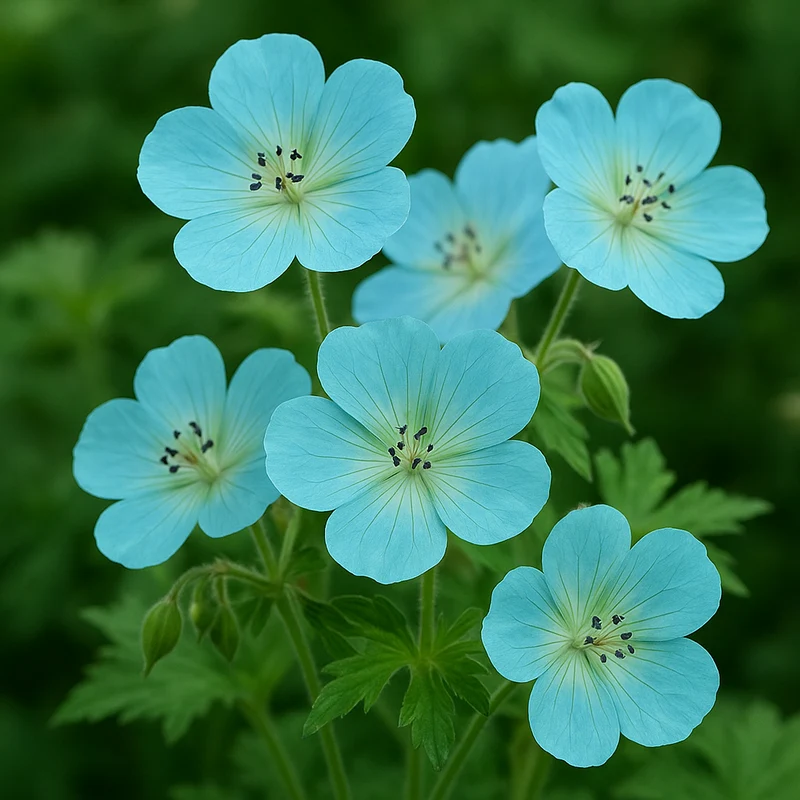 Sky Blue Green Geranium Seeds for Planting - Grow Beautiful, Vibrant Blooms in Your Garden