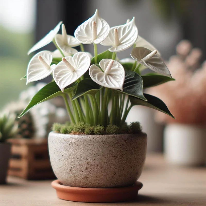 Anthurium Andraeanum White Seeds – Premium Indoor & Garden Planting Variety