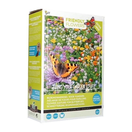 Freundliche Blumen XL Schmetterlinge Niedrig