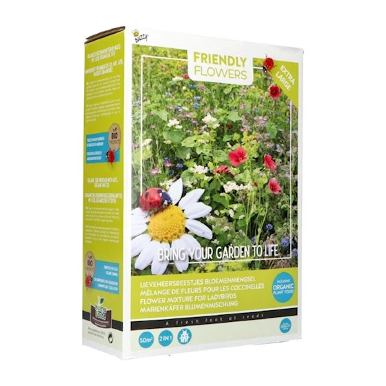 Freundliche Blumen Marienkäfer