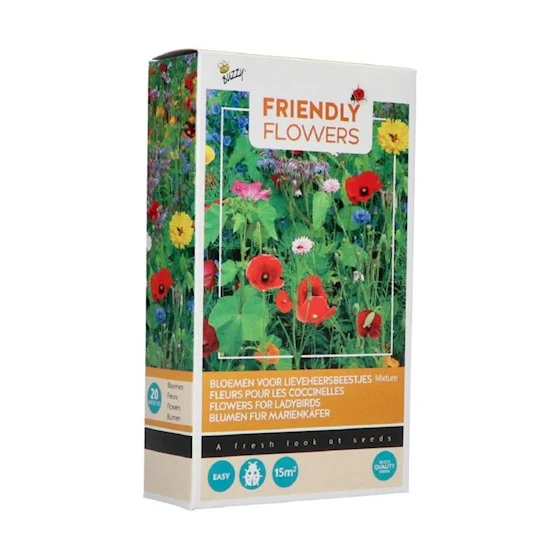 Freundliche Blumen Marienkäfer