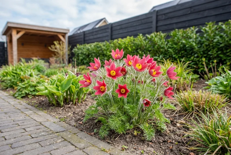 Wildmannskraut (Pulsatilla vulgaris 'Rubra')
