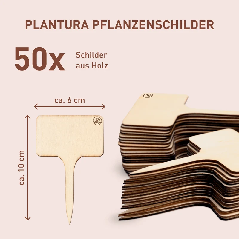 Pflanzenschilder aus Holz 50 Stück