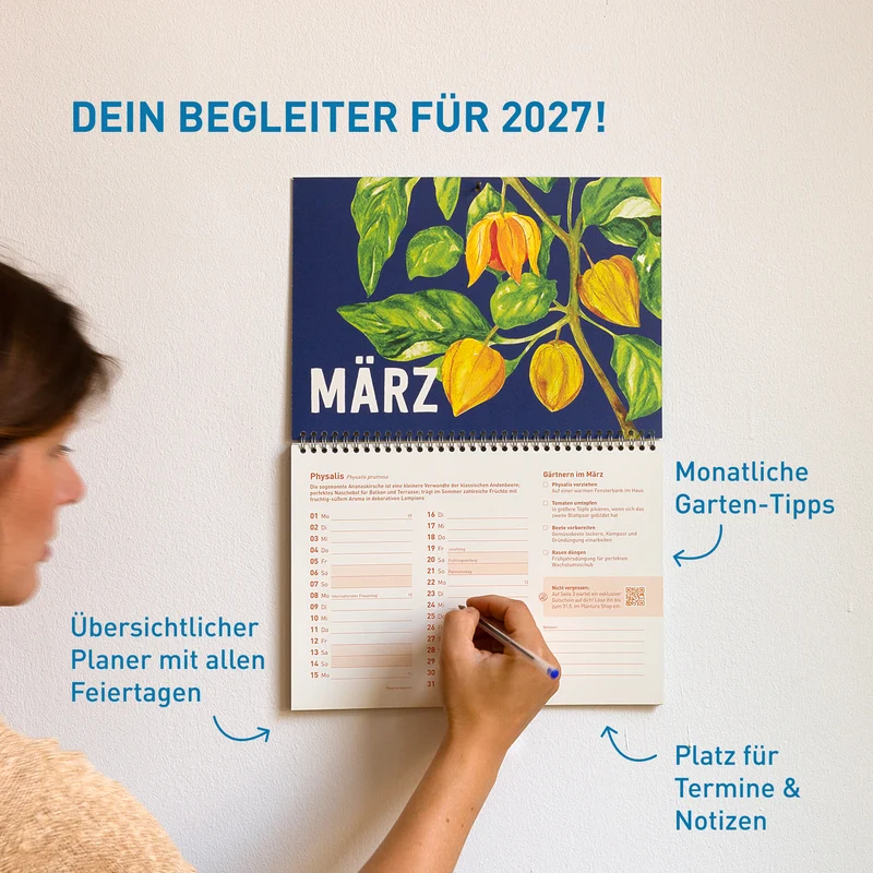 Einpflanzbarer Kalender 2027