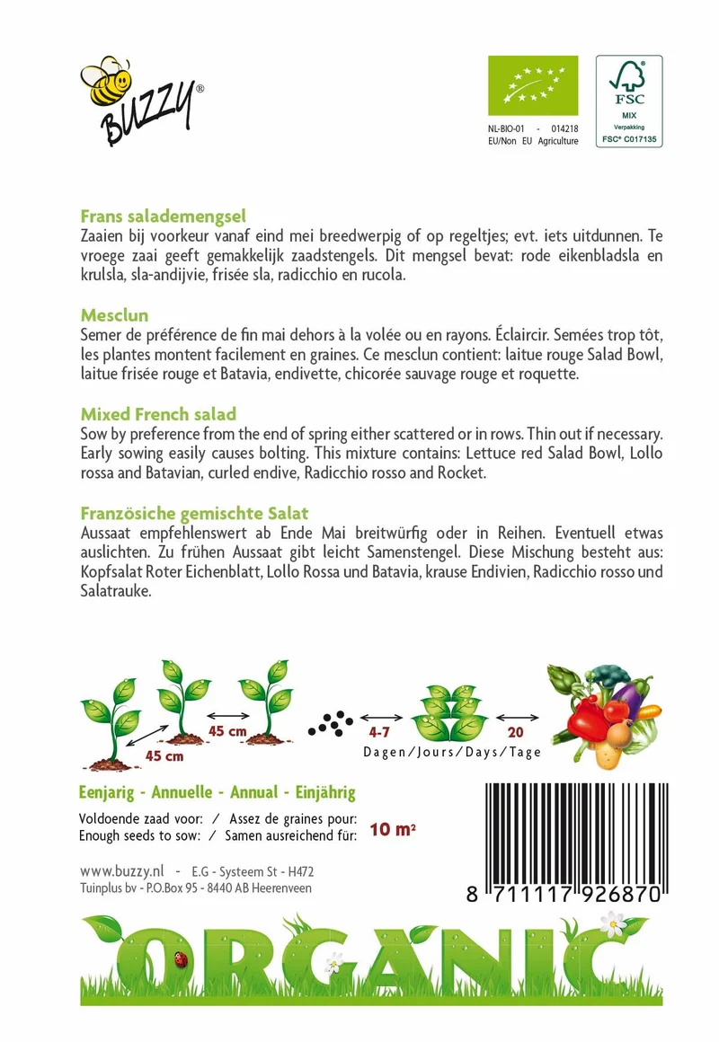Französischer Salatmix (Bio)