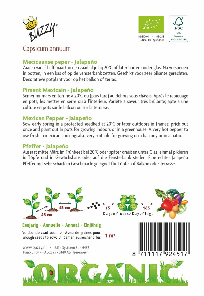 Jalapeño-Pfeffer (Bio)