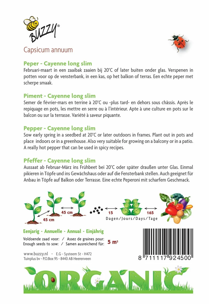 Pepper Cayenne Long Slim (BIO)