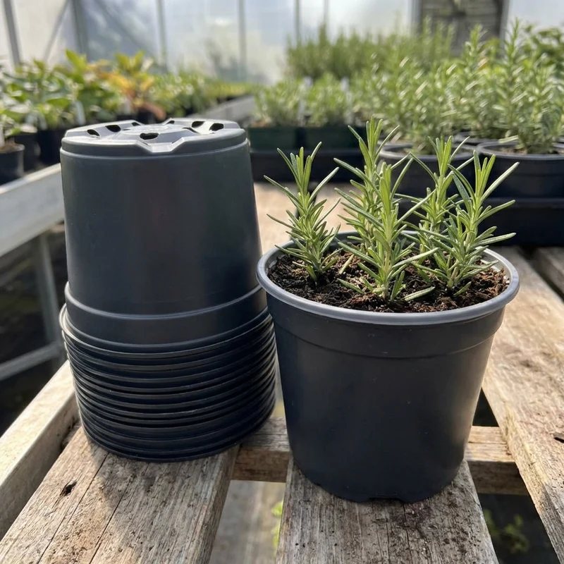 Schwarzer Pflanztopf – Ø 19 cm, Höhe 15 cm, 3 Liter