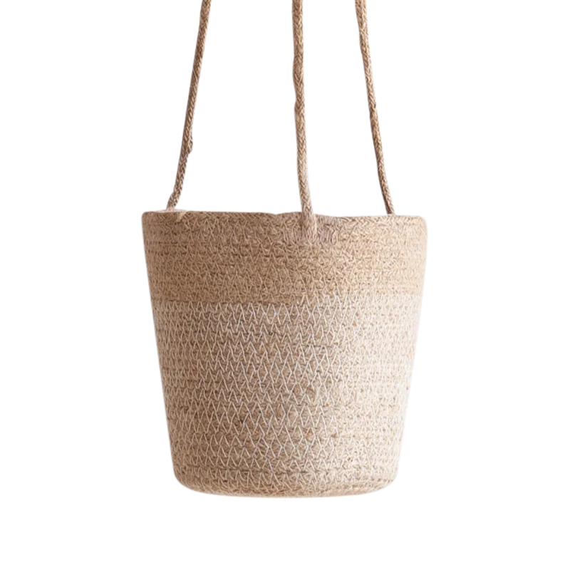 Jute Hängetöpfe Set