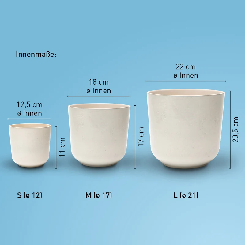 Keramik Übertopf Sand für Zimmerpflanzen