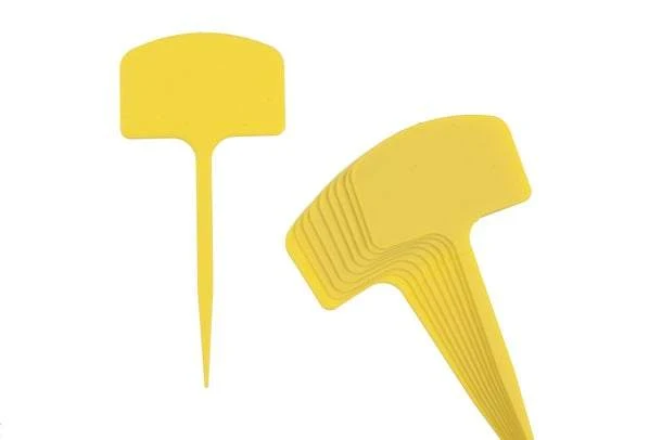 Gelbe Kunststoff-Telleretiketten, H12,5 cm, 10er-Set