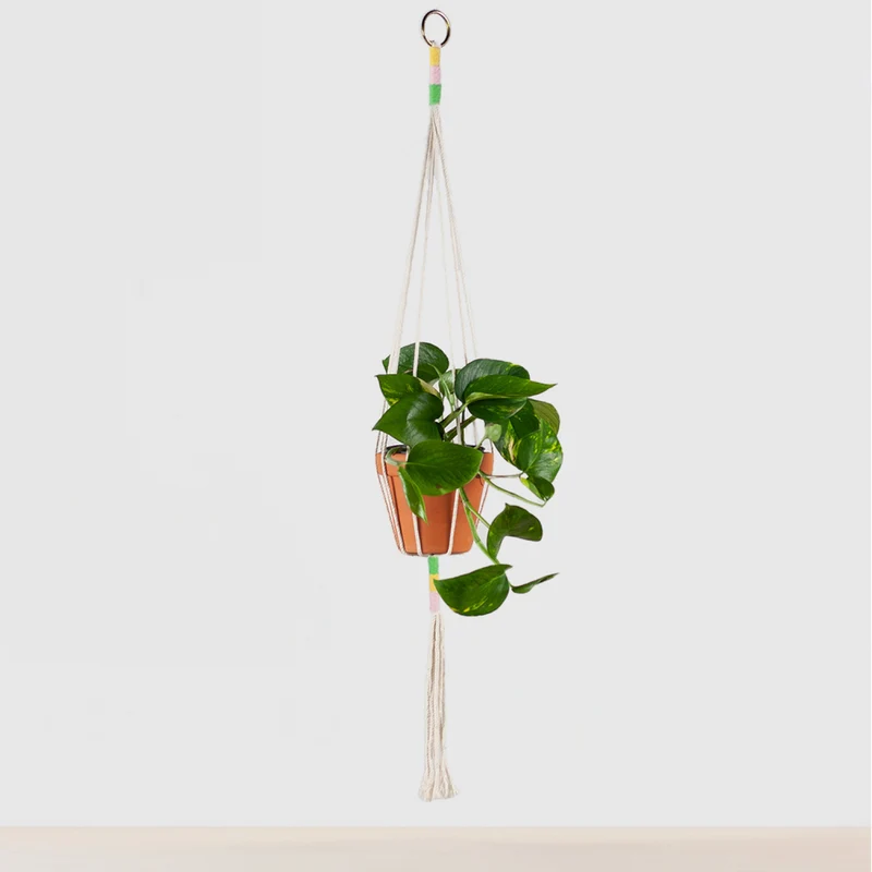 Makramee Blumenampel für 12 cm Töpfe