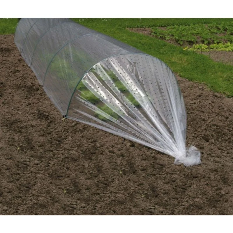 Perforierte Gemüsegartenfolie, transparent, 2 x 10 m, 50 µm