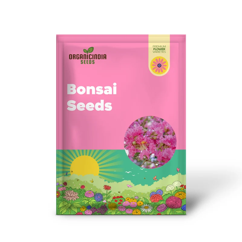 Red Flowering Bonsai Seeds in Crack Vase (100 pcs)