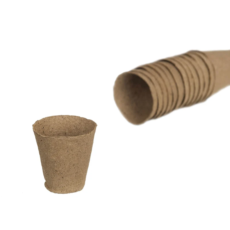 Biologisch abbaubare Töpfe, H 8,5 x Ø 8 cm, 15 Stück