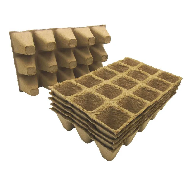 Biologisch abbaubare Töpfe, H6x6x6cm, 16 Stück