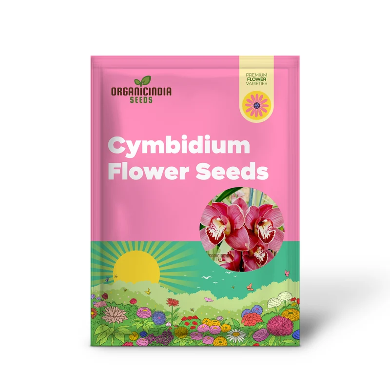 Red Chinese Cymbidium Orchid Flower Seeds for Gardening Enthusiasts - Rare Seeds for Exquisite Garden Blooms