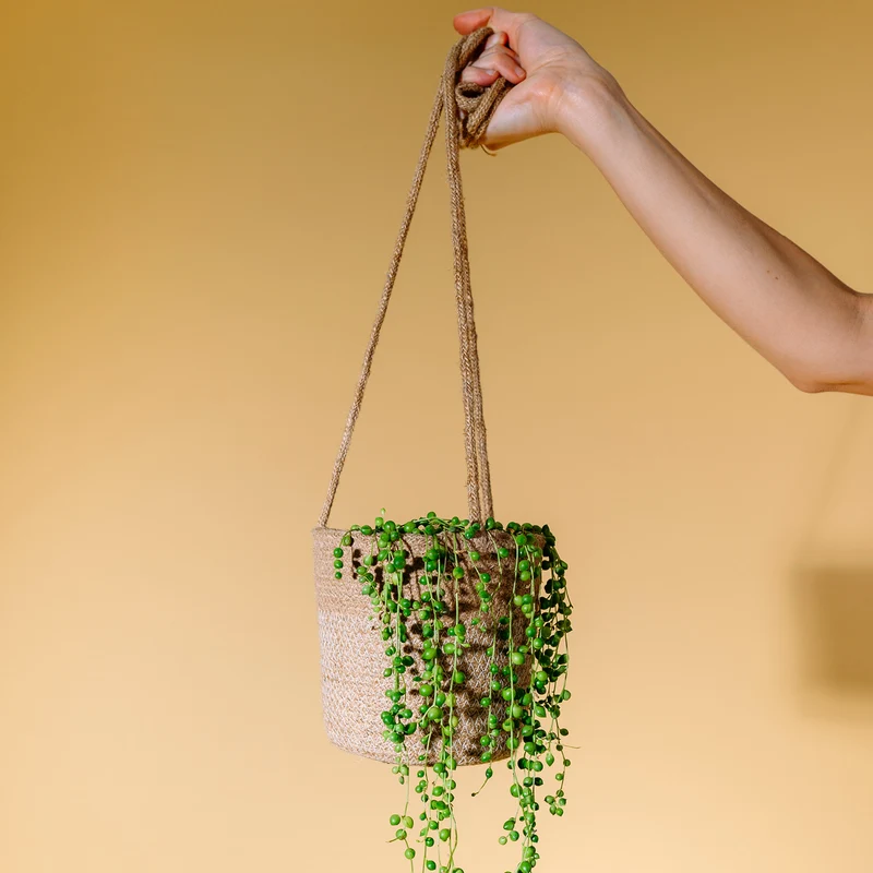 Hängetopf aus Jute